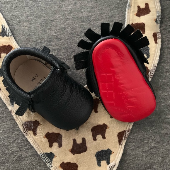 monkey feet red bottoms